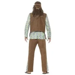60s Hippie Costume, With Trousers, Top, Waistcoat -Contact Lens Shop 60s hippie costume with trousers top waistcoat 904479