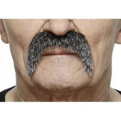 Black Grey Wild West Moustache