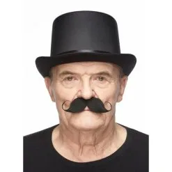 Black Handle Bar Moustache