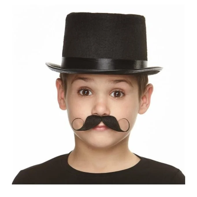 Black Handlebar Moustache Small 3 Black Handlebar Moustache Small