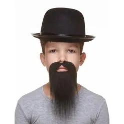 Black Long Beard And Moustache Small