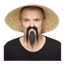 Black Oriental Beard And Moustache
