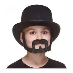 Black Period Beard And Moustache Small