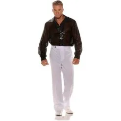 Underwraps Black Sequin Mens Shirt