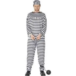 Convict Costume, Black & White