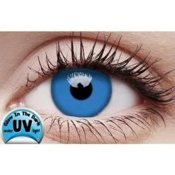 Crazy Lens Contacts - UV Glow Blue