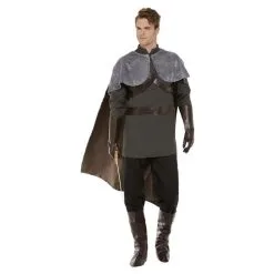 Deluxe Medieval Lord Costume, Grey -Contact Lens Shop deluxe medieval lord costume grey 399851