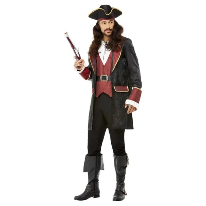 Deluxe Swashbuckler Pirate Costume, Black 3 Deluxe Swashbuckler Pirate Costume, Black