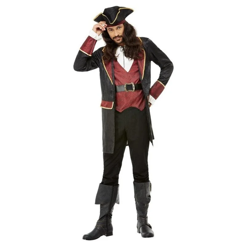 Deluxe Swashbuckler Pirate Costume, Black 4 Deluxe Swashbuckler Pirate Costume, Black - Image 2
