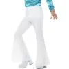 Flared Trousers, Mens - White