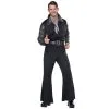 California Costumes Flashy 1970's Men's Black And Silver Costume Jumpsuit