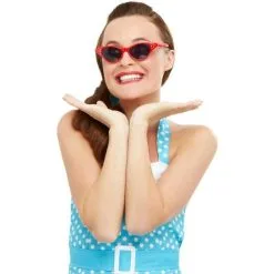 Flyaway Style Rock & Roll Sunglasses, Red