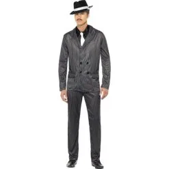 Gangster Costume Black