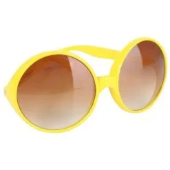 Tom Foolery Glasses Hippie Yellow Brown Lenses