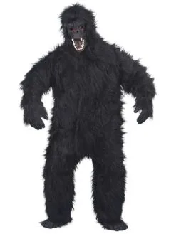 Gorilla Costume, Black With Bodysuit