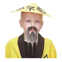 Grey Oriental Beard And Moustache Small