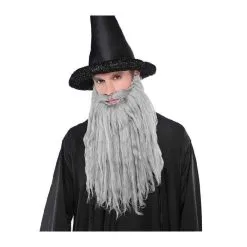 Balloon Agencies Grey Plush Moustache And Beard, Gandalf