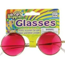 Tom Foolery Groovy Baby Pink Hippie Glasses