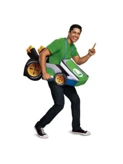 Disguise Costumes Luigi Kart Adult Costume