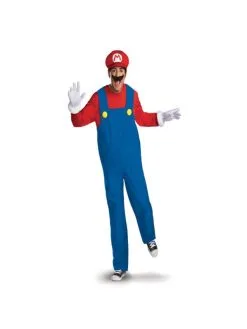 Disguise Costumes Mario Deluxe Adult Costume