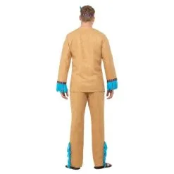 Native American Inspired Warrior Costume, Blue & Brown -Contact Lens Shop native american inspired warrior costume blue brown 203010