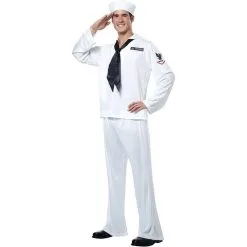 California Costumes Navy Sailor Men's White Marine Uniform Costume