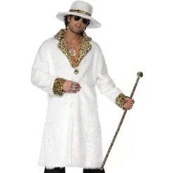 Pimp Costume, White And Leopard Skin