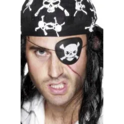 Pirate Eyepatch With Skull And Crossbones