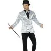 Sequin Jacket, Mens Silver -Contact Lens Shop sequin jacket mens silver 318062