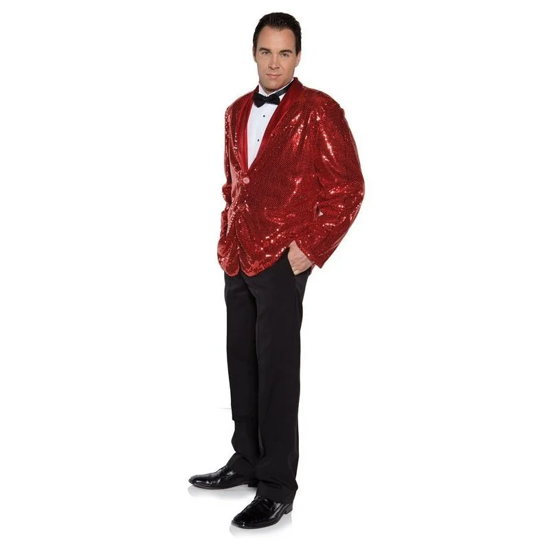 Underwraps Sequin Jacket Red (Uw) 4 Underwraps Sequin Jacket Red (Uw) - Image 2