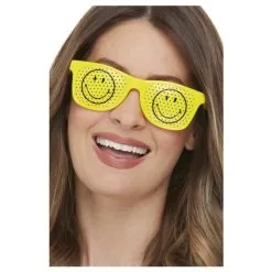 Smiley Rave Glasses, Yellow