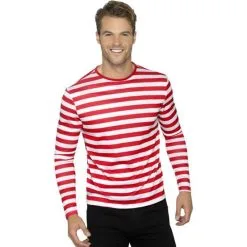 Stripy T Shirt, Red