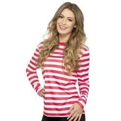 Stripy T Shirt, Red -Contact Lens Shop stripy t shirt red 842303
