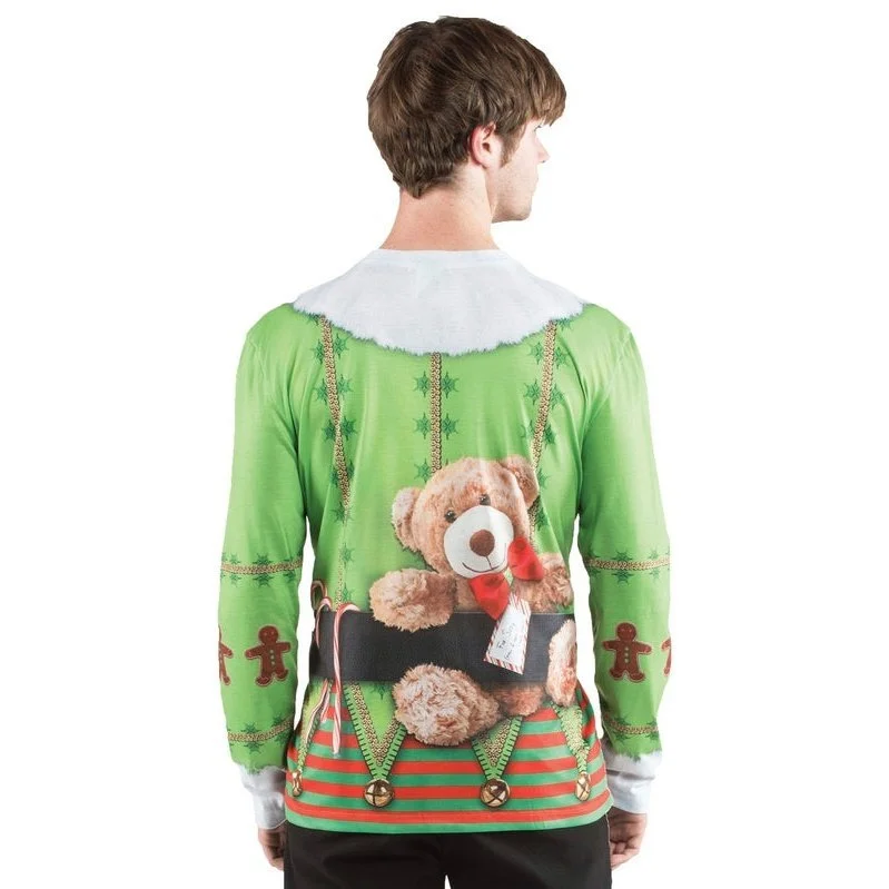 Morris Costumes Ugly Christmas Elf Sweater Lg 4 Morris Costumes Ugly Christmas Elf Sweater Lg - Image 2