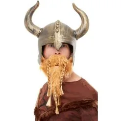 Viking Helmet, Gold, With Beard