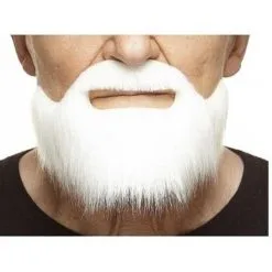 White Short Beard With Moustache